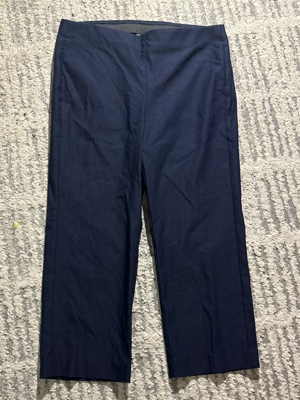 Chicos blue straight leg pull on trouser pants size 12